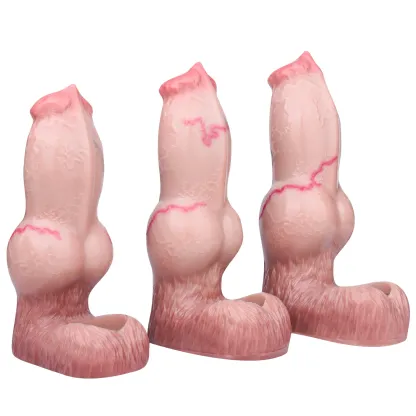 Kai Realistic Dog Penis Sleeve for Men, 3 Sizes, Platinum Silicone, Enhancing & Delay Ejaculation