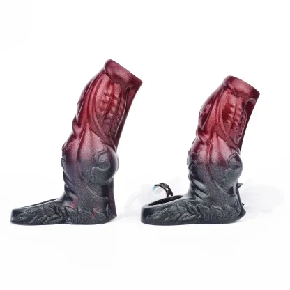 John 5.6" x 2.0" Black Warrior Water Spraying Cock Sleeve