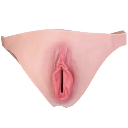Luna Realistic Vagina Pants for Crossdresser, Medical Grade Silicone Hollow Transgender Panties