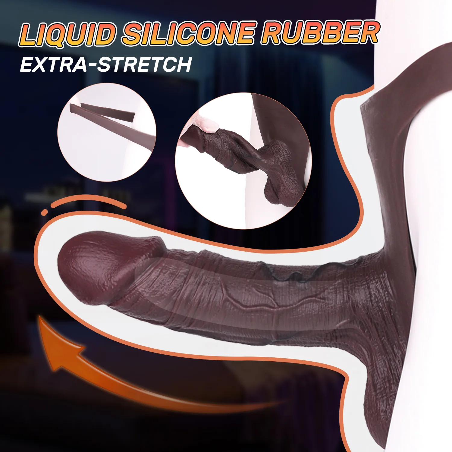Robert 7.5" x 2" Black Wearable Thong Penis Sleeve
