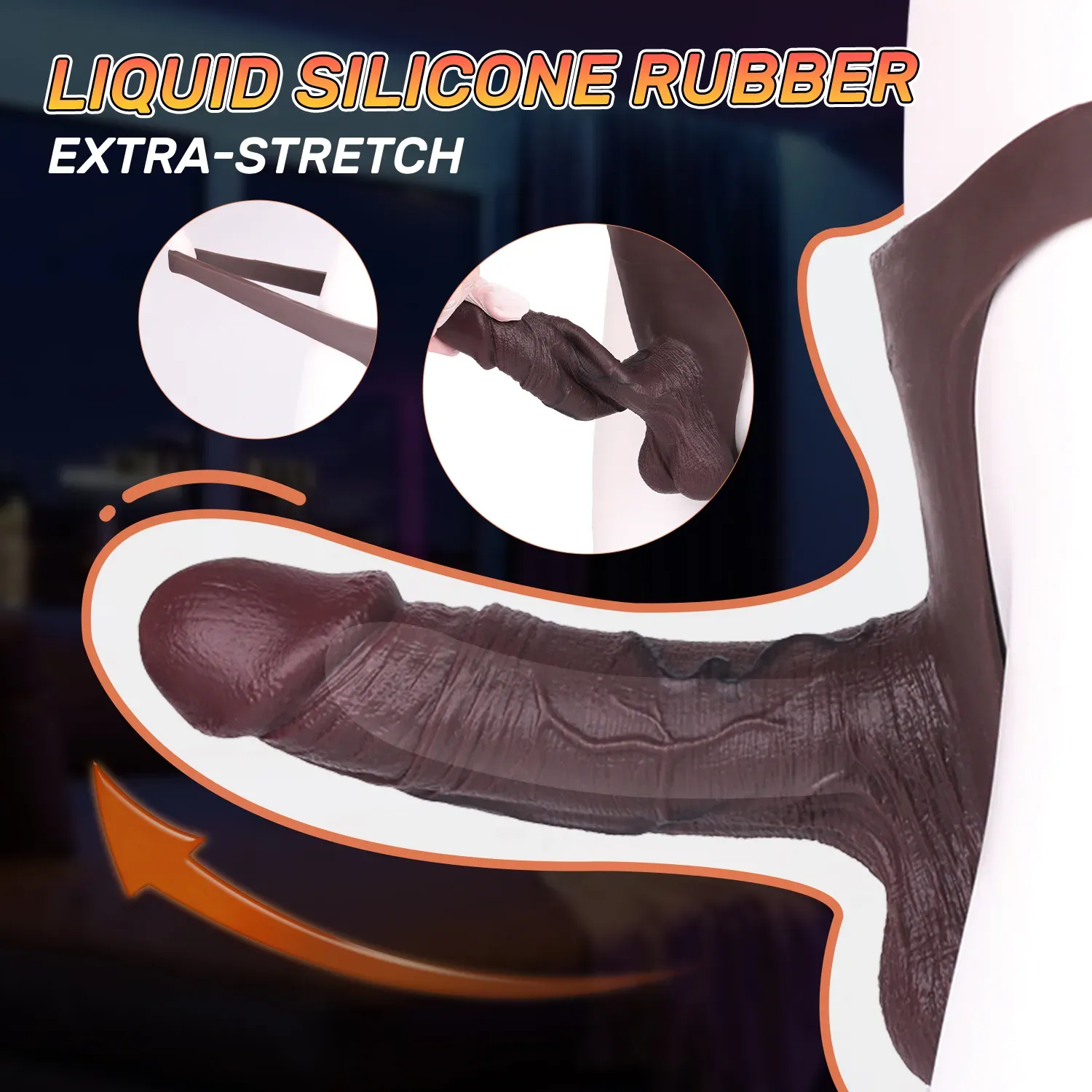 Robert 7.5" x 2" Black Wearable Thong Penis Sleeve