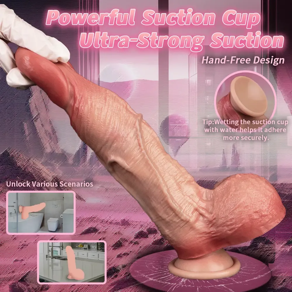 Frank 5.3"x2.1" Flesh Realistic Dildos, Lifelike Dual Density Sliding Skin 