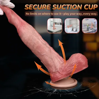 Arthur 7.9"x1.9" Flesh Realistic Silicone Dildos, Sliding Skin Dildo