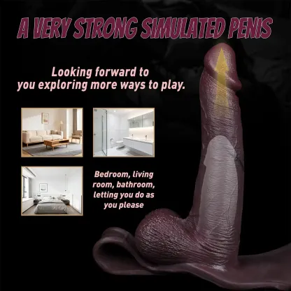 Sam 10" x 2.3" Super Huge Strap on Black Realistic Penis Extender