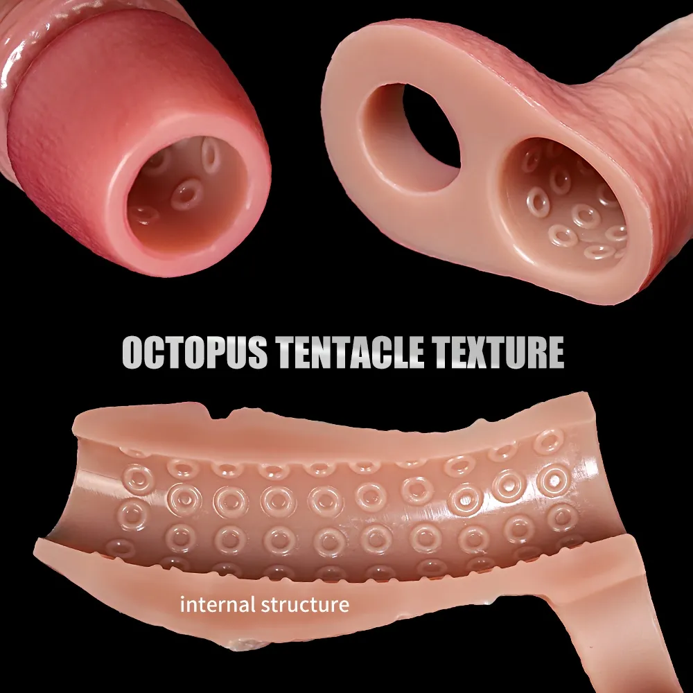 Robby 5.5" x 2.2" Realistic Open-End Thick Penis Girth Sleeve 