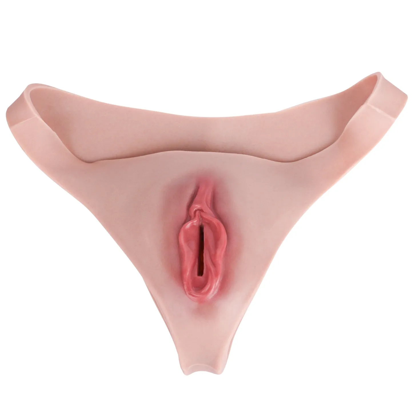 Luna Realistic Vagina Pants for Crossdresser, Medical Grade Silicone Hollow Transgender Panties