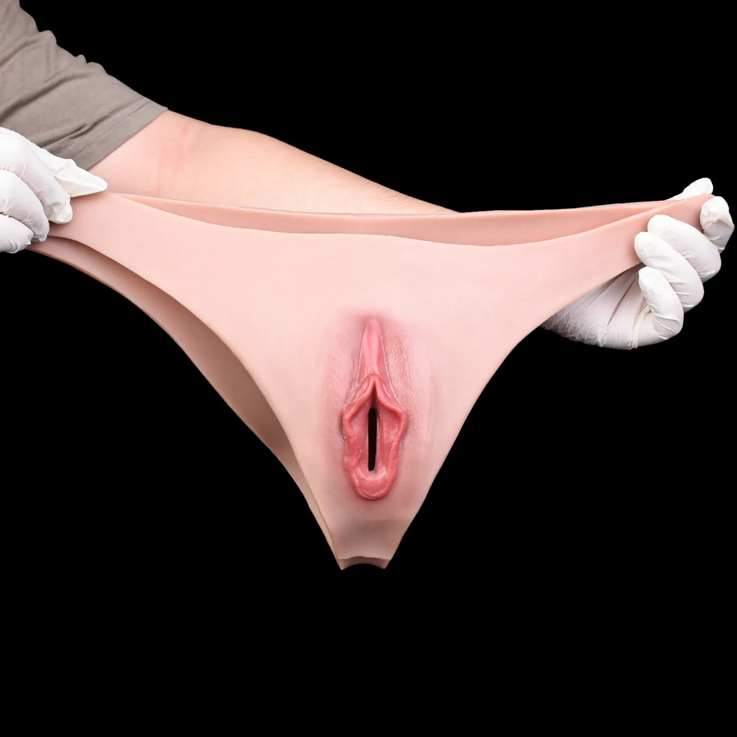 Lila Body Shaping Realistic Vagina Pants, High Stretch Hollow Crossdresser Transgender Panties