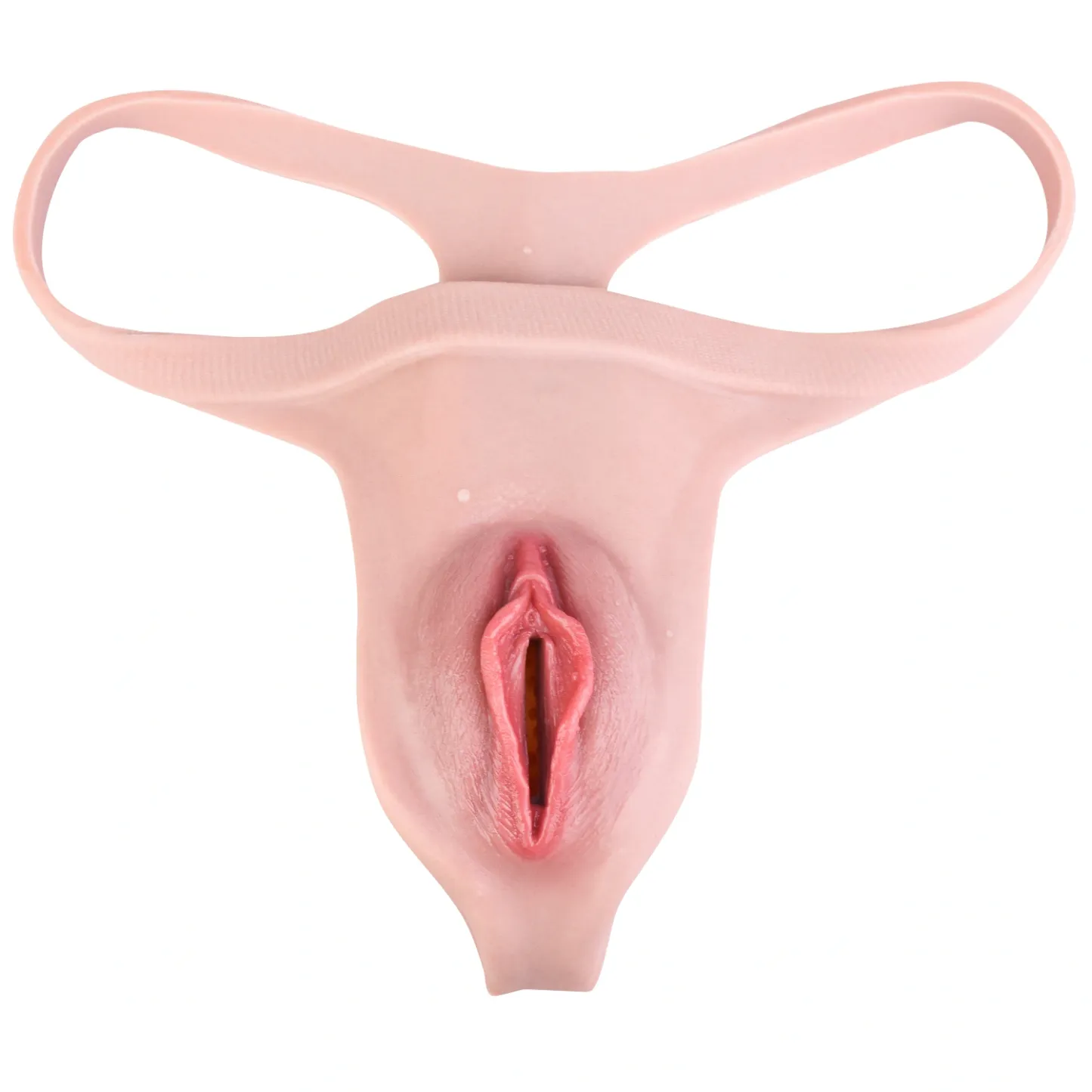 Ella Beginner Realistic Vagina Pants, Portable Hollow Crossdresser Panties for New Users