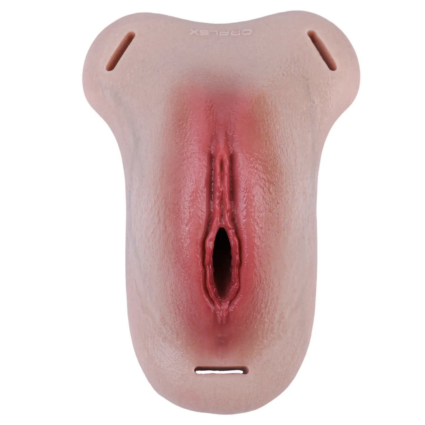 Mia Leather Wearable Realistic Vagina Pants for Crossdresser, Soft Silicone Fake Vagina with Textured Interior