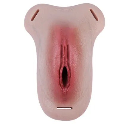 Mia Leather Wearable Realistic Vagina Pants for Crossdresser, Soft Silicone Fake Vagina with Textured Interior