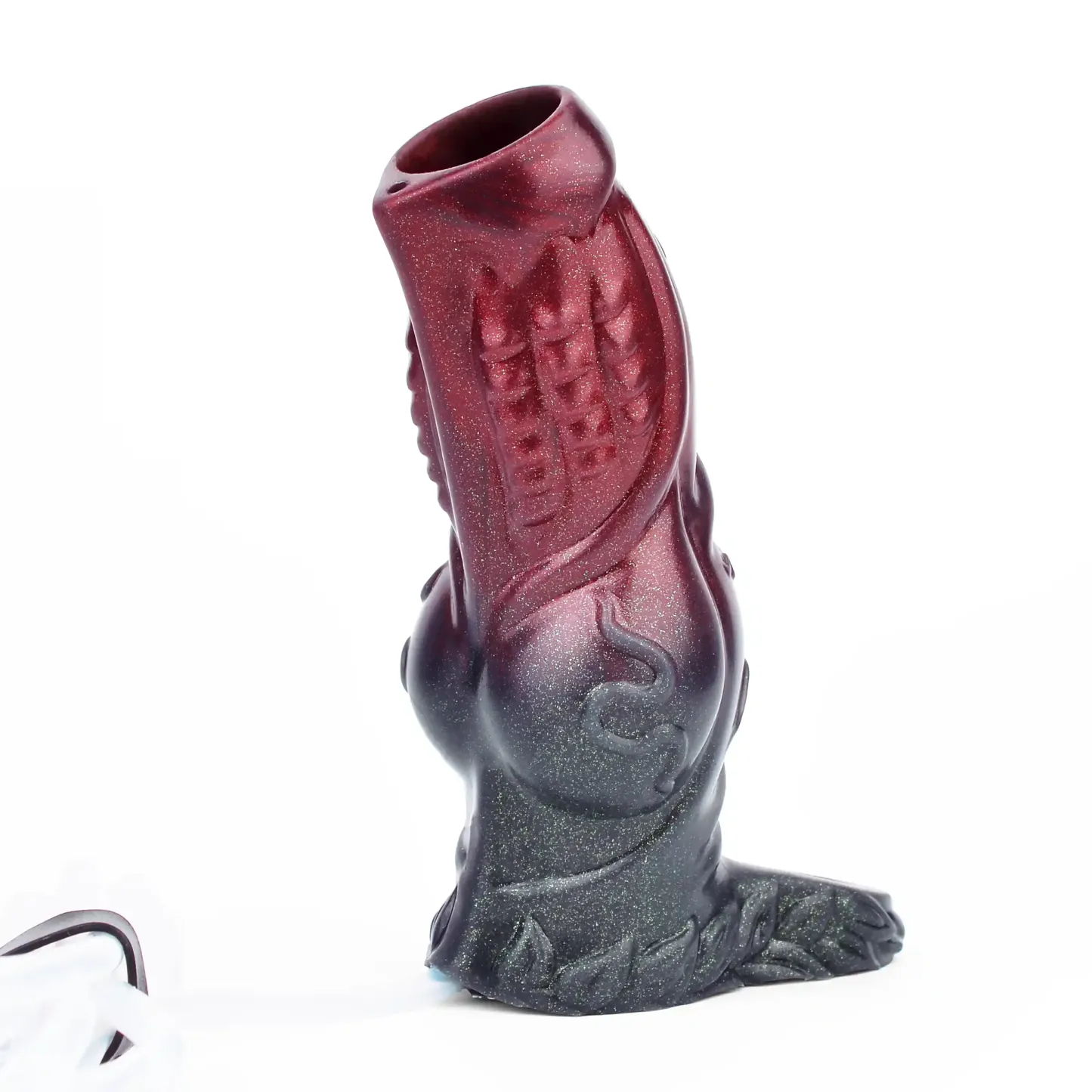 John 5.6" x 2.0" Black Warrior Water Spraying Cock Sleeve