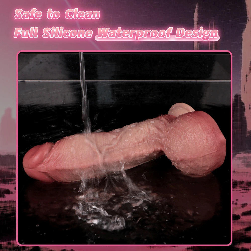 Frank 5.3"x2.1" Flesh Realistic Dildos, Lifelike Dual Density Sliding Skin 