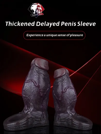 Felix 4.8"x2.2" Black Thick Fat Open Ended Penis Sleeve