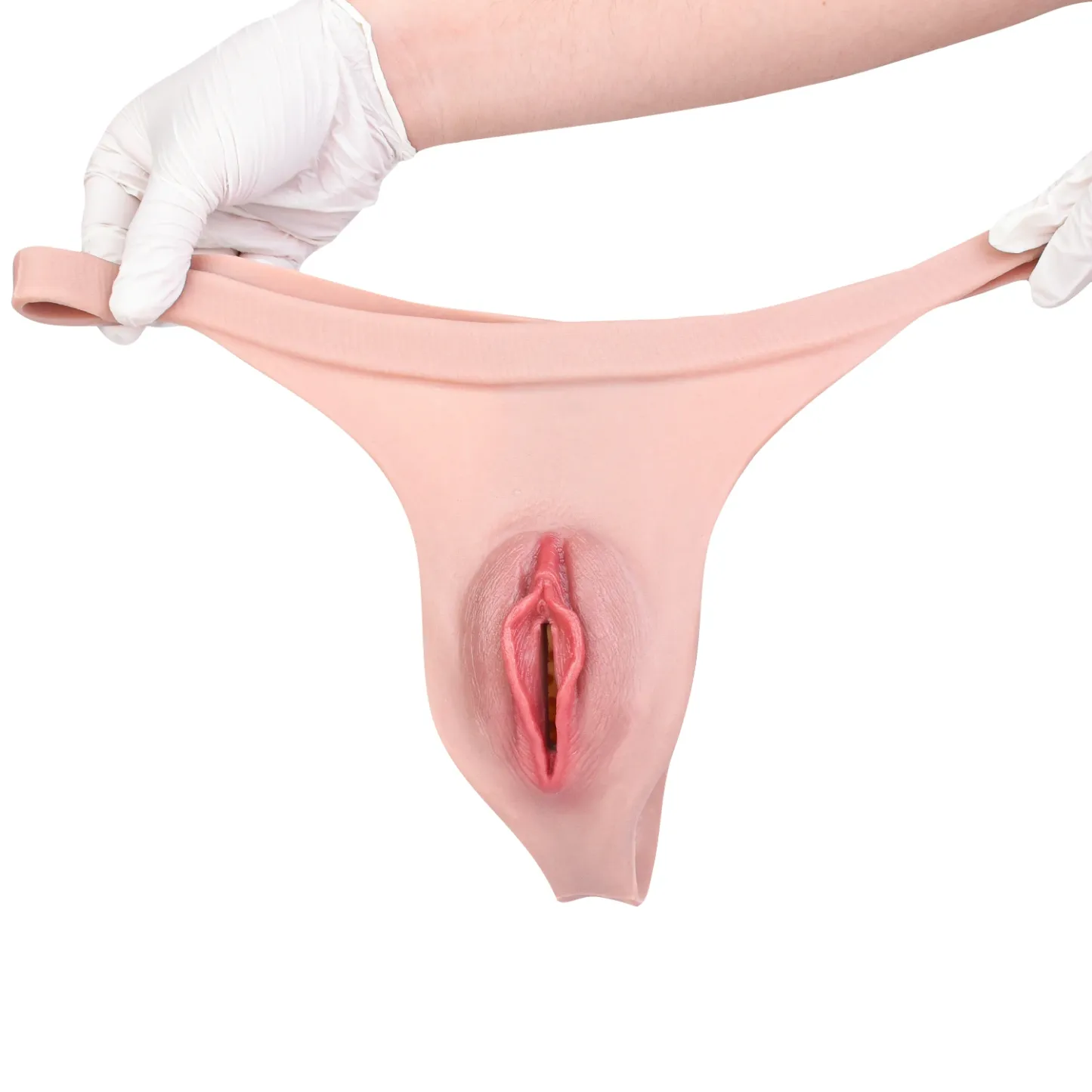 Ella Beginner Realistic Vagina Pants, Portable Hollow Crossdresser Panties for New Users