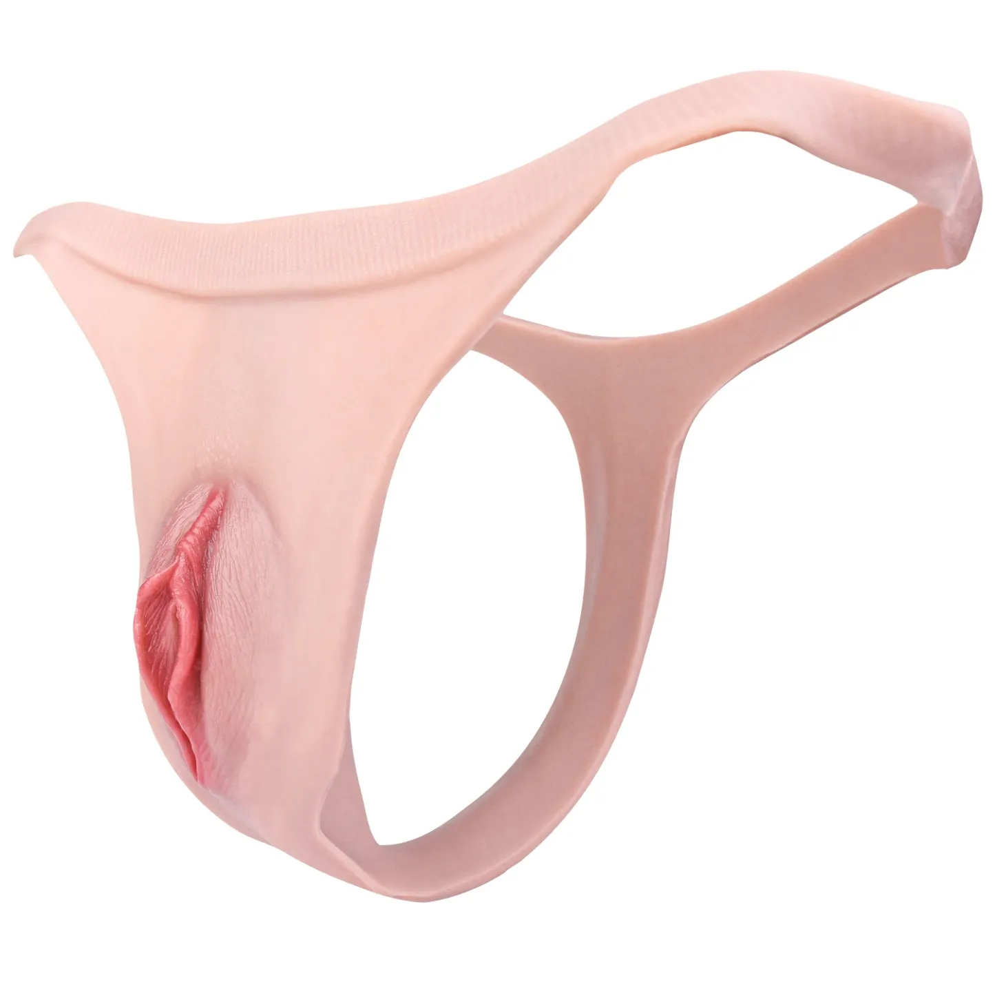 Ella Beginner Realistic Vagina Pants, Portable Hollow Crossdresser Panties for New Users