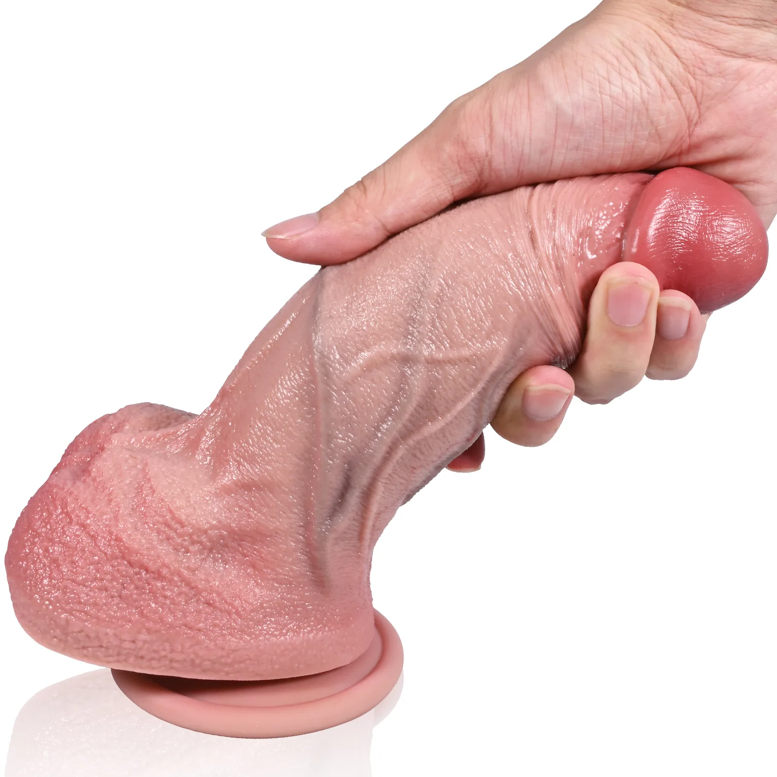 Luke 8"x2.3" Real Skin Silicone Realistic Dildo – Hands Free Pleasure