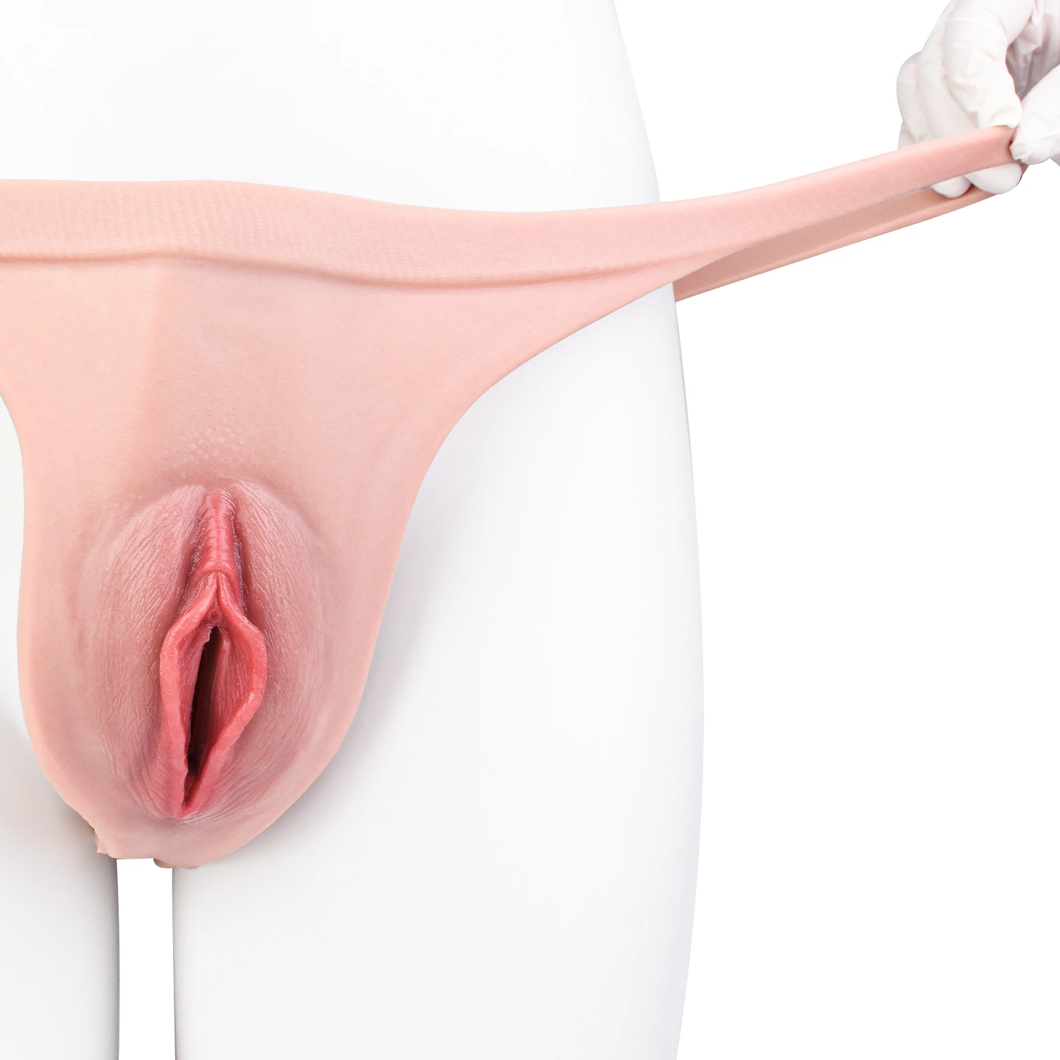 Ella Beginner Realistic Vagina Pants, Portable Hollow Crossdresser Panties for New Users