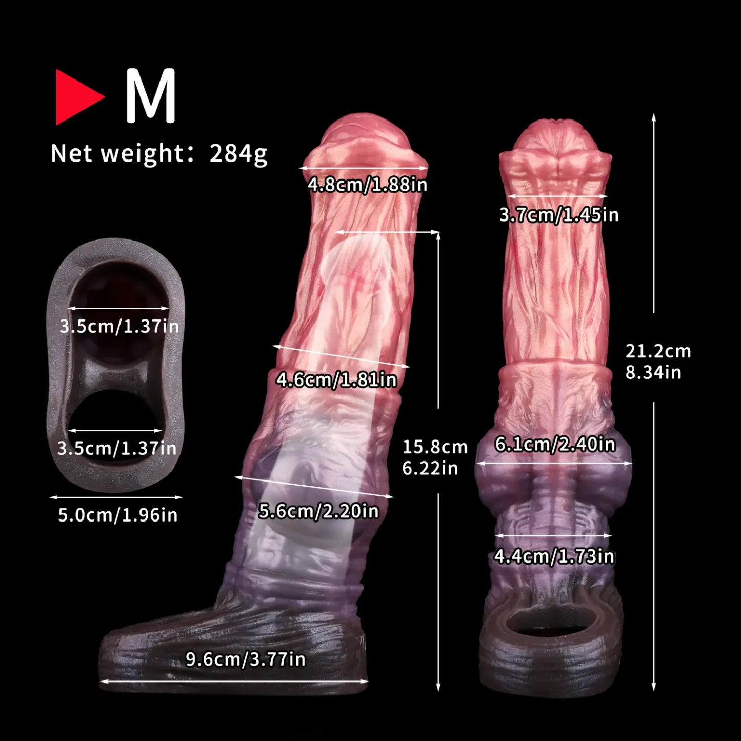 Titan 10" x 2.7" Horse Fantasy Penis Extender- L/M/S