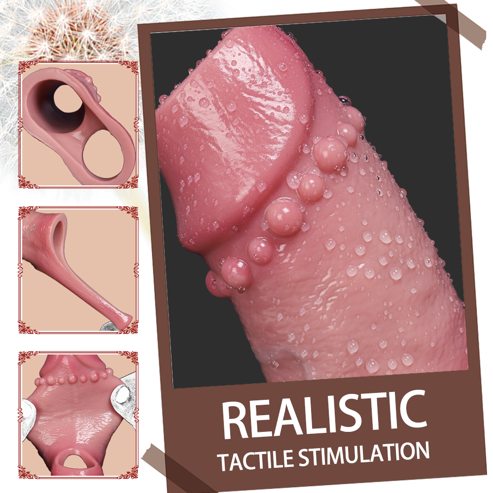 Luke 4.8" x 1.9" Soft Brown Open Tip Dick Sleeve