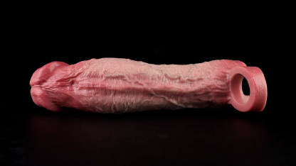 Michael 9.09"×2.24"Large Realistic Soft Vibrating Penis Sleeve with 10 Modes