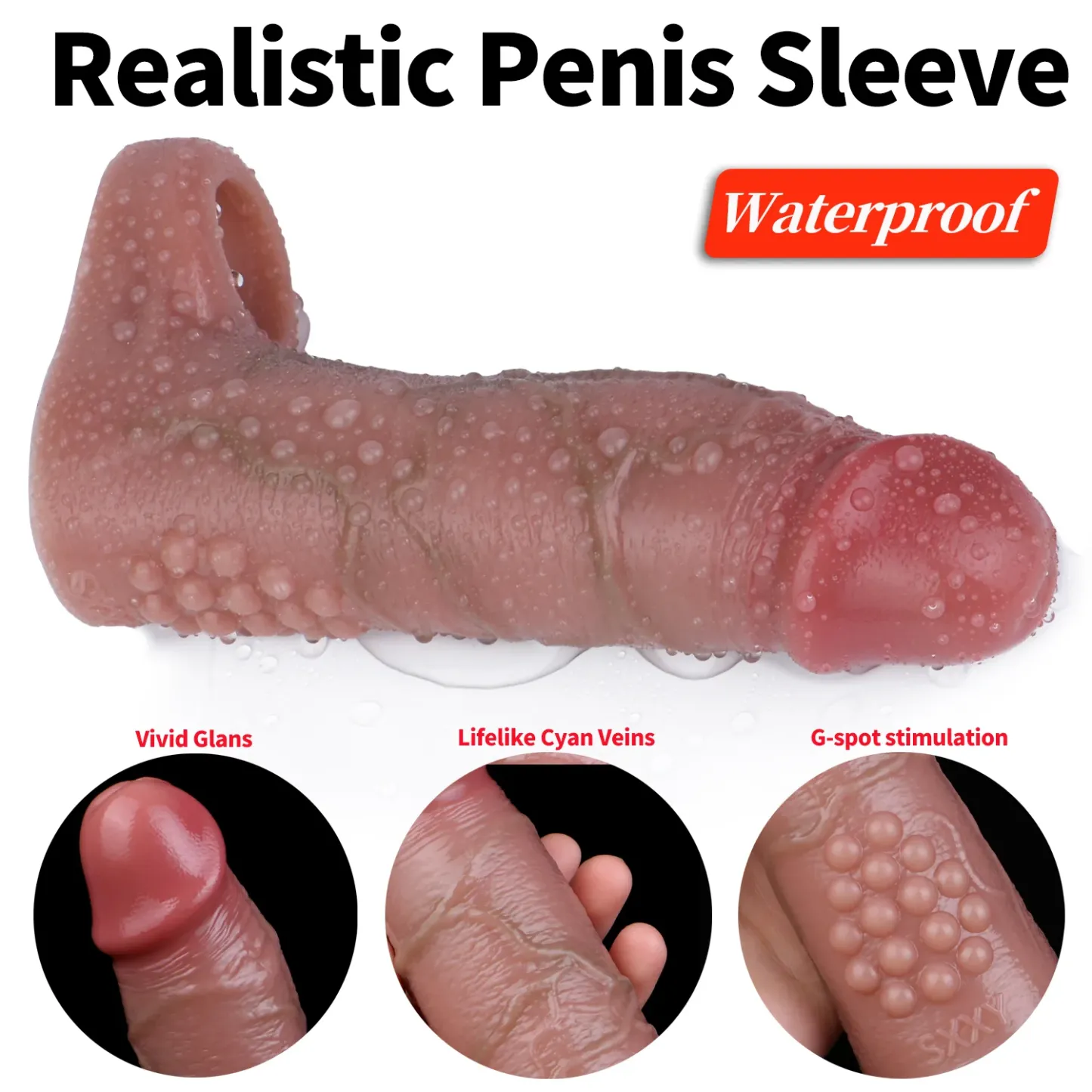 Leobotas 6.6“x1.7” Flesh Skin Realistic Penis Extender Sleeve
