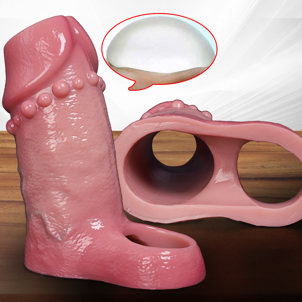 Luke 4.8" x 1.9" Soft Brown Open Tip Dick Sleeve