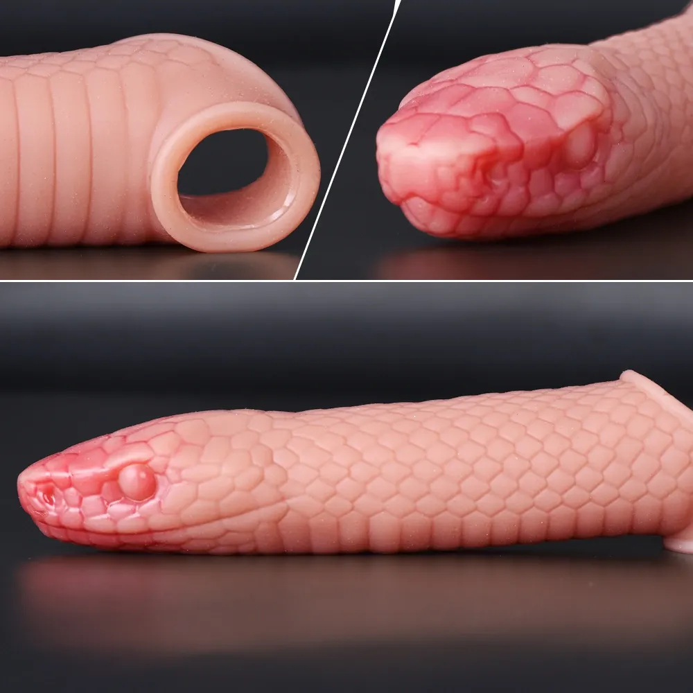 Snake Design Penis Sleeve, Soft Silicone for Enhanced Pleasure