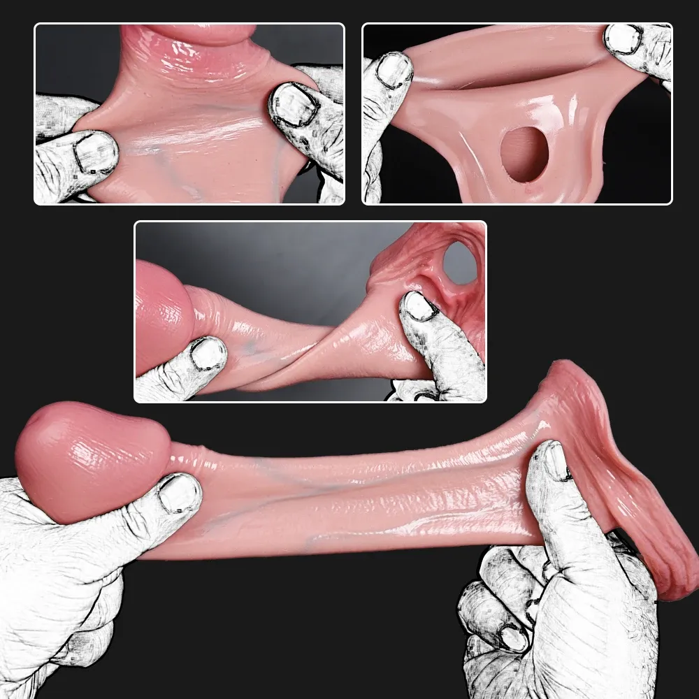 Duke 7“x1.65” Flesh Realistic Big Penis Extender Sleeve