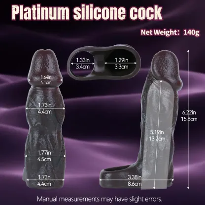 Martin 6.2“ x 1.7” Black Soft Realistic Penis Sleeve