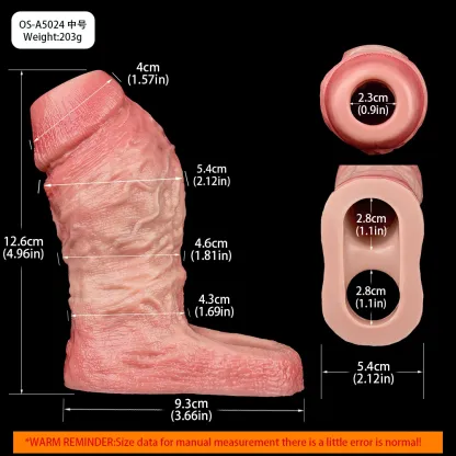 Larry Thick Penis Girth Sleeve 4 Sizes Available