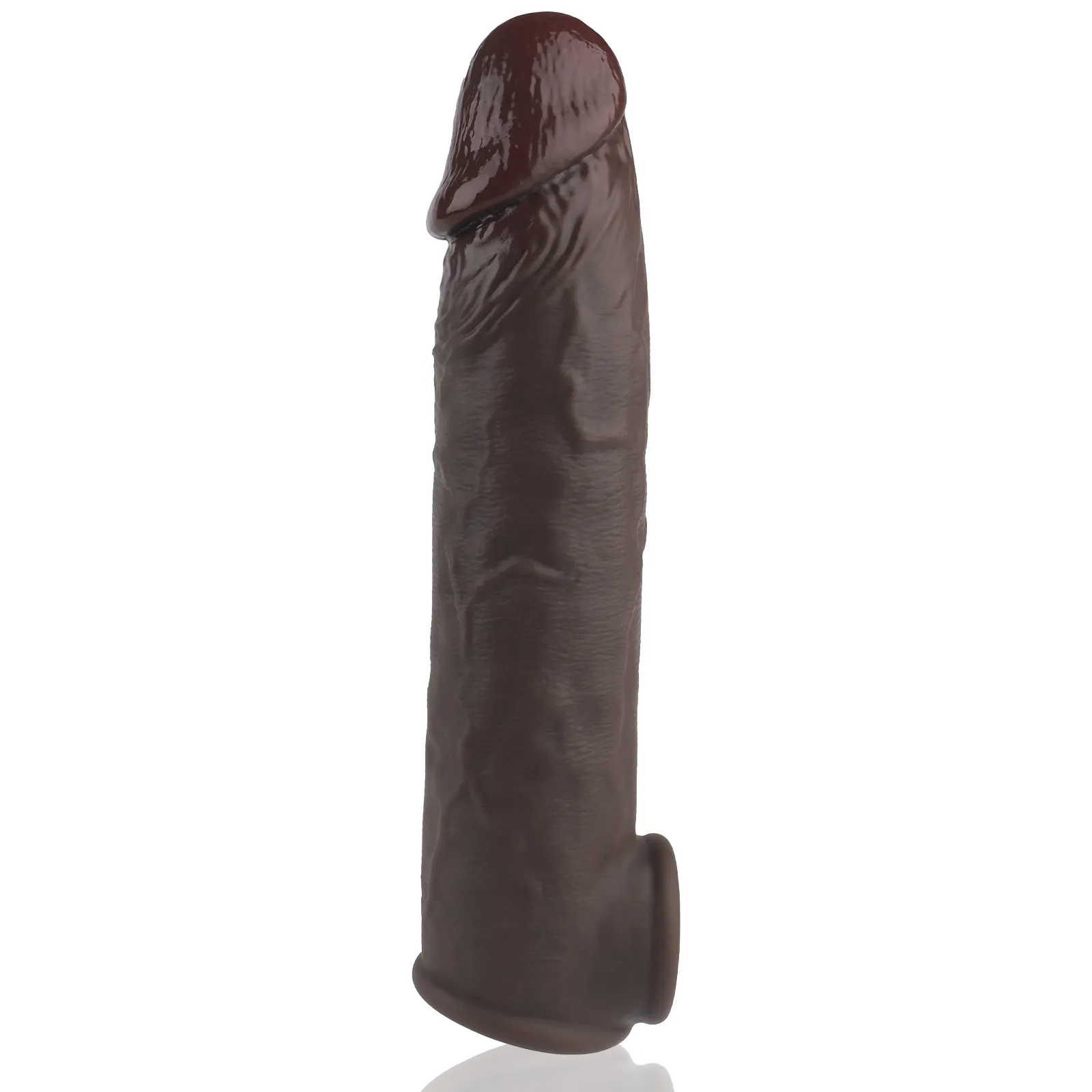 James 8.4“ x 1.7” Dark Brown Soft Dick Extender Sleeve