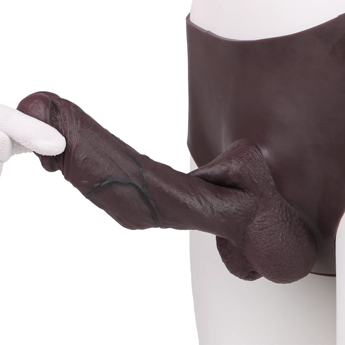 Astin 8.07" x 1.77" Wearable Realistic Black Huge Penis Extender