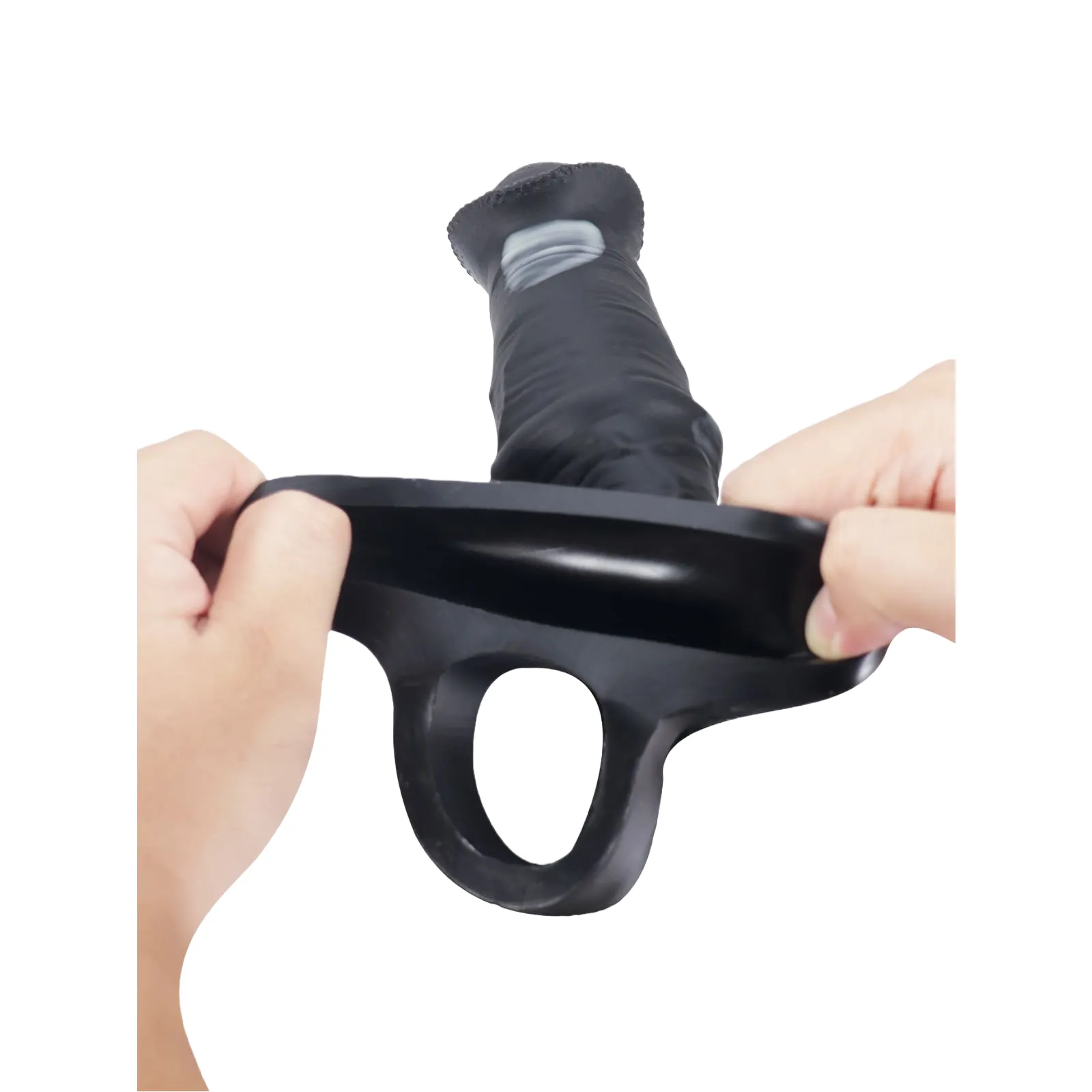 7.3" x 2" Fantasy Sleeve Black Horse Penis sleeve