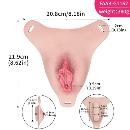 Grace Adjustable Waist Strap Silicone Realistic Vagina Pad