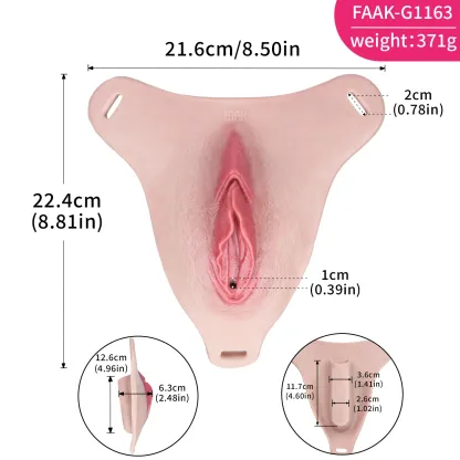 Ivy Strap-On Wearable Silicone Vagina Plate for Crossdressers