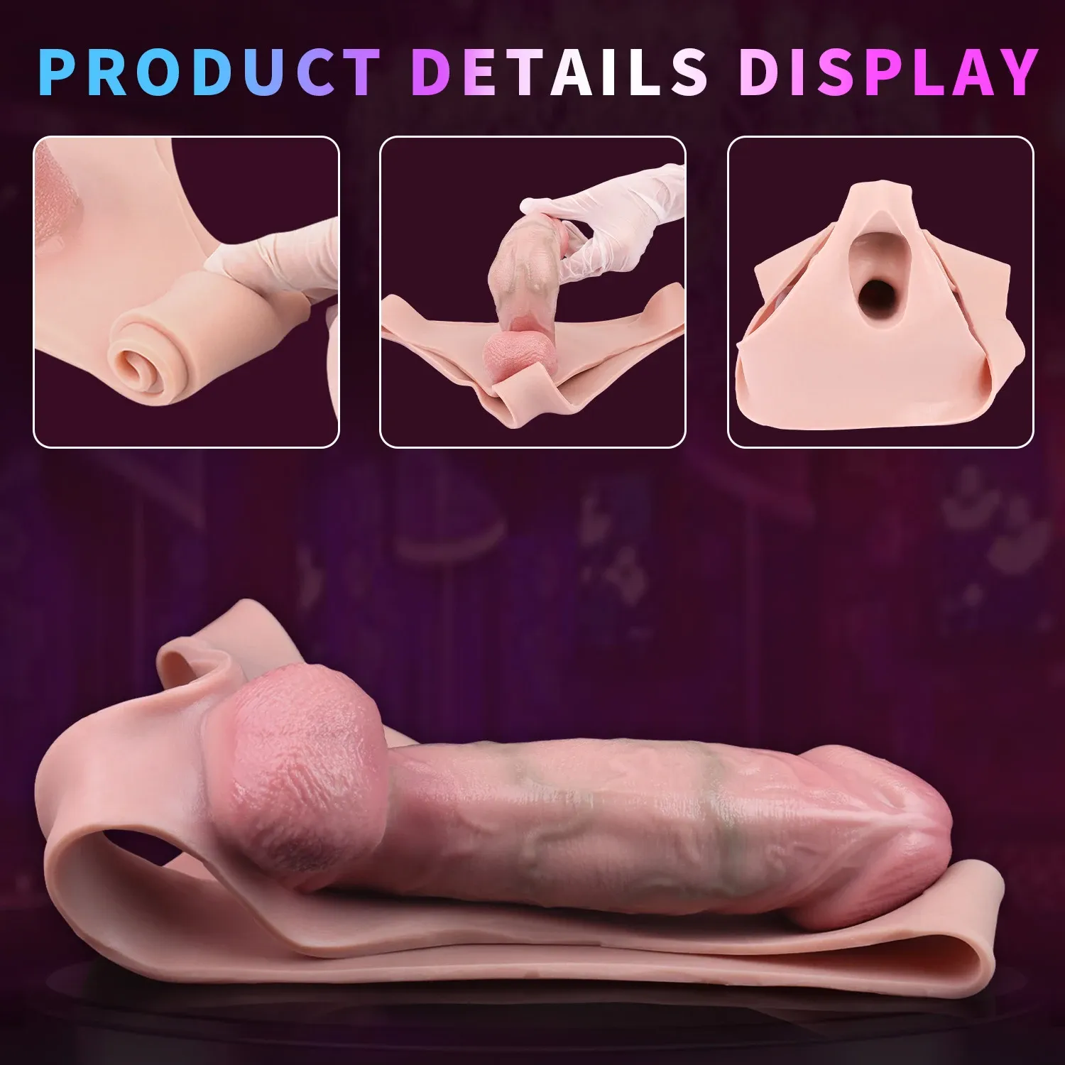 Kunkka 7.9"x2" Flesh Big Strap-on Cock Extender