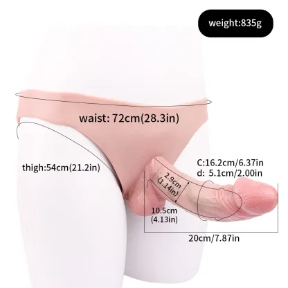 Kunkka 7.9"x2" Flesh Big Strap-on Cock Extender