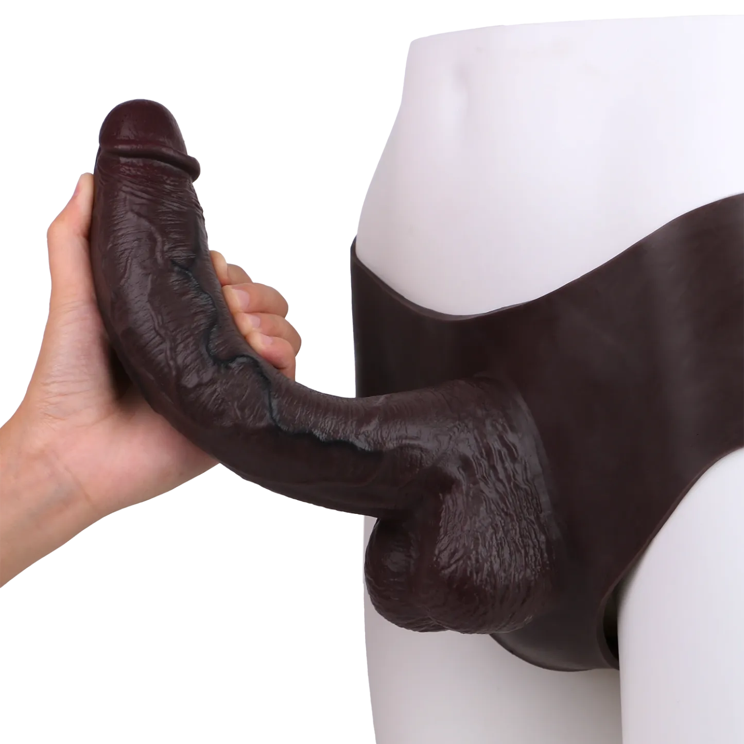 Byron 10" x 2" Wearable Realistic Black Huge Cock Extender
