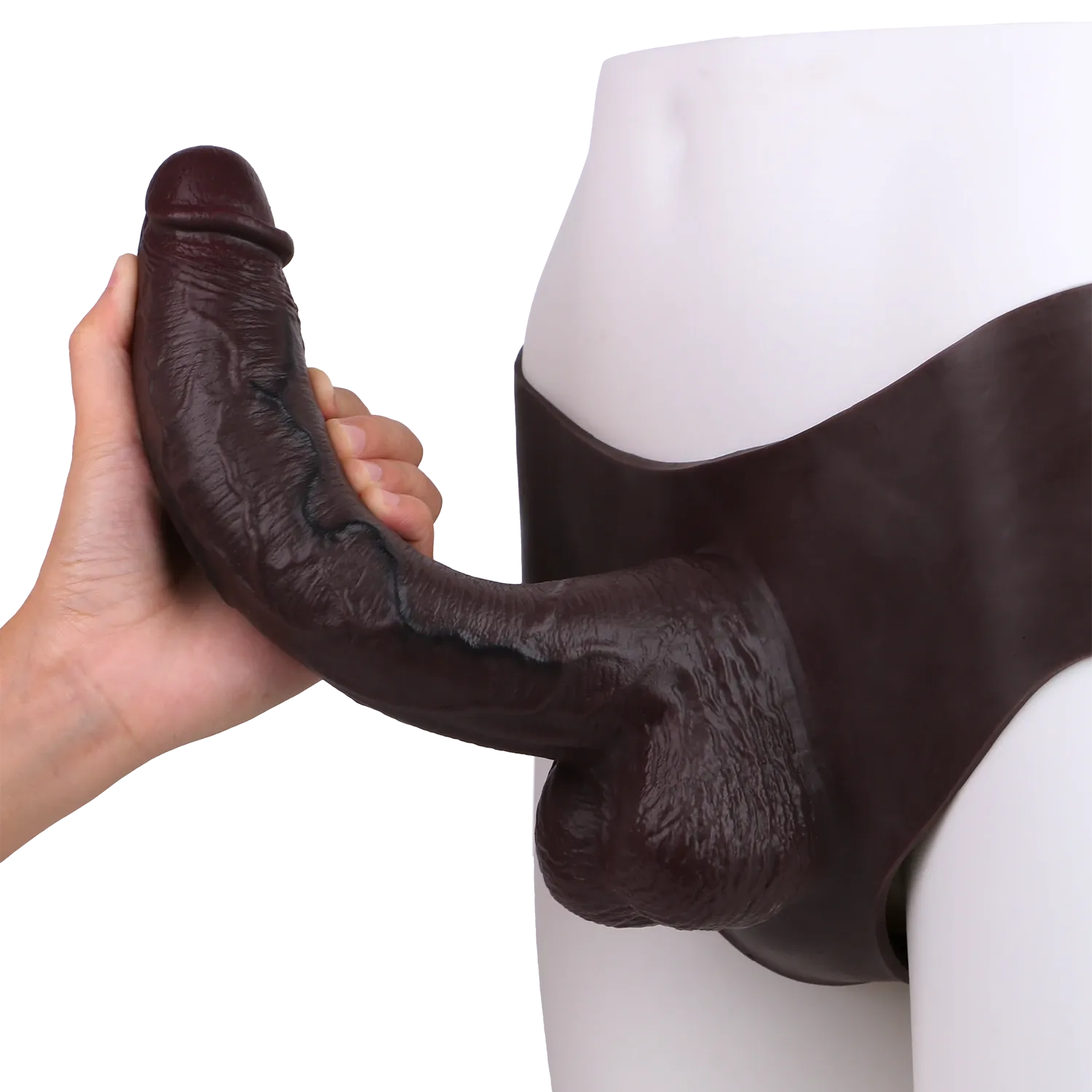 Byron 10" x 2" Wearable Realistic Black Huge Cock Extender