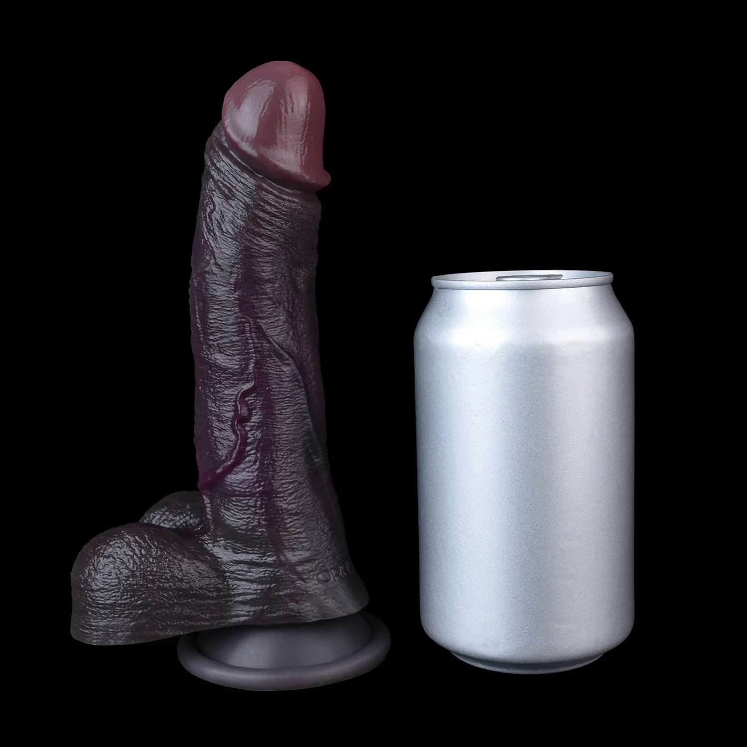 Axe 7.2"x1.4" Black Dildo Toys For Women, Dual Density with Sliding Skin