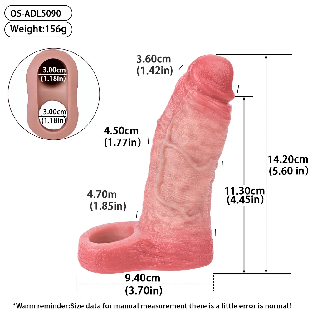 Alexander 5.6"×1.9" Realistic Thick Cock Extender Sleeve-DickExtension
