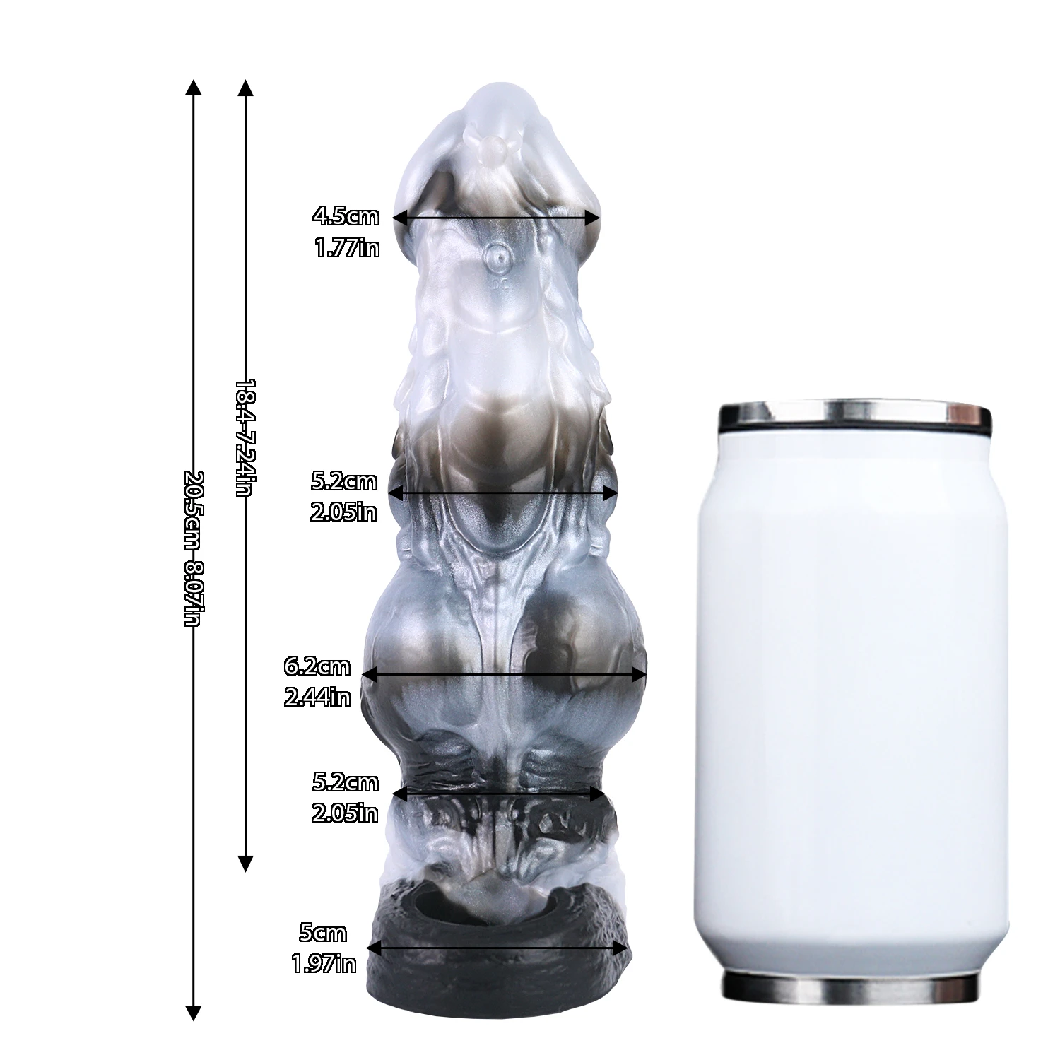 [Copy]Hashid 6.6"x1.6" Realistic Silicone Penis Sleeve with Remote Control & Adjustable Plugs
