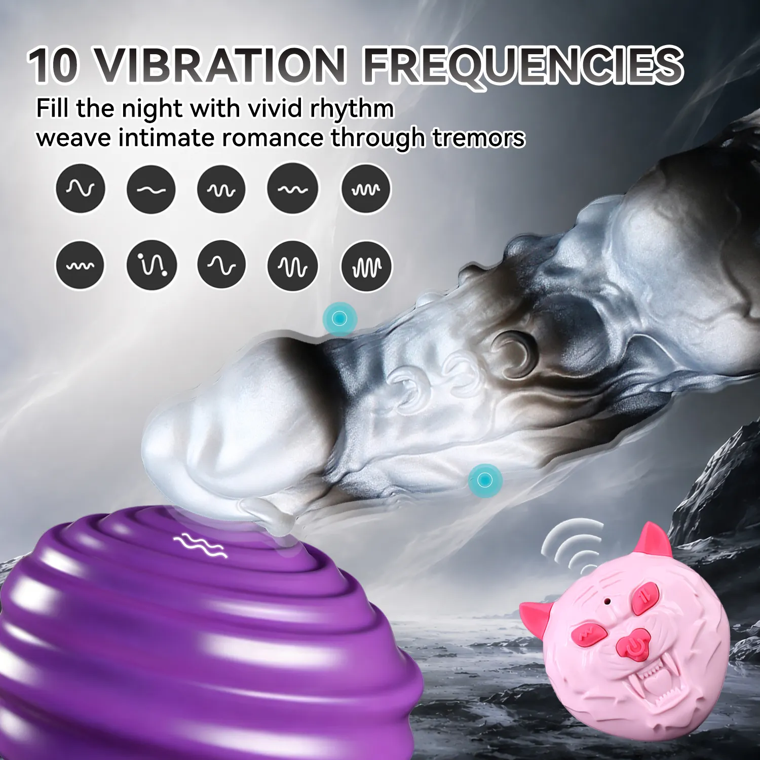 [Copy]Hashid 6.6"x1.6" Realistic Silicone Penis Sleeve with Remote Control & Adjustable Plugs