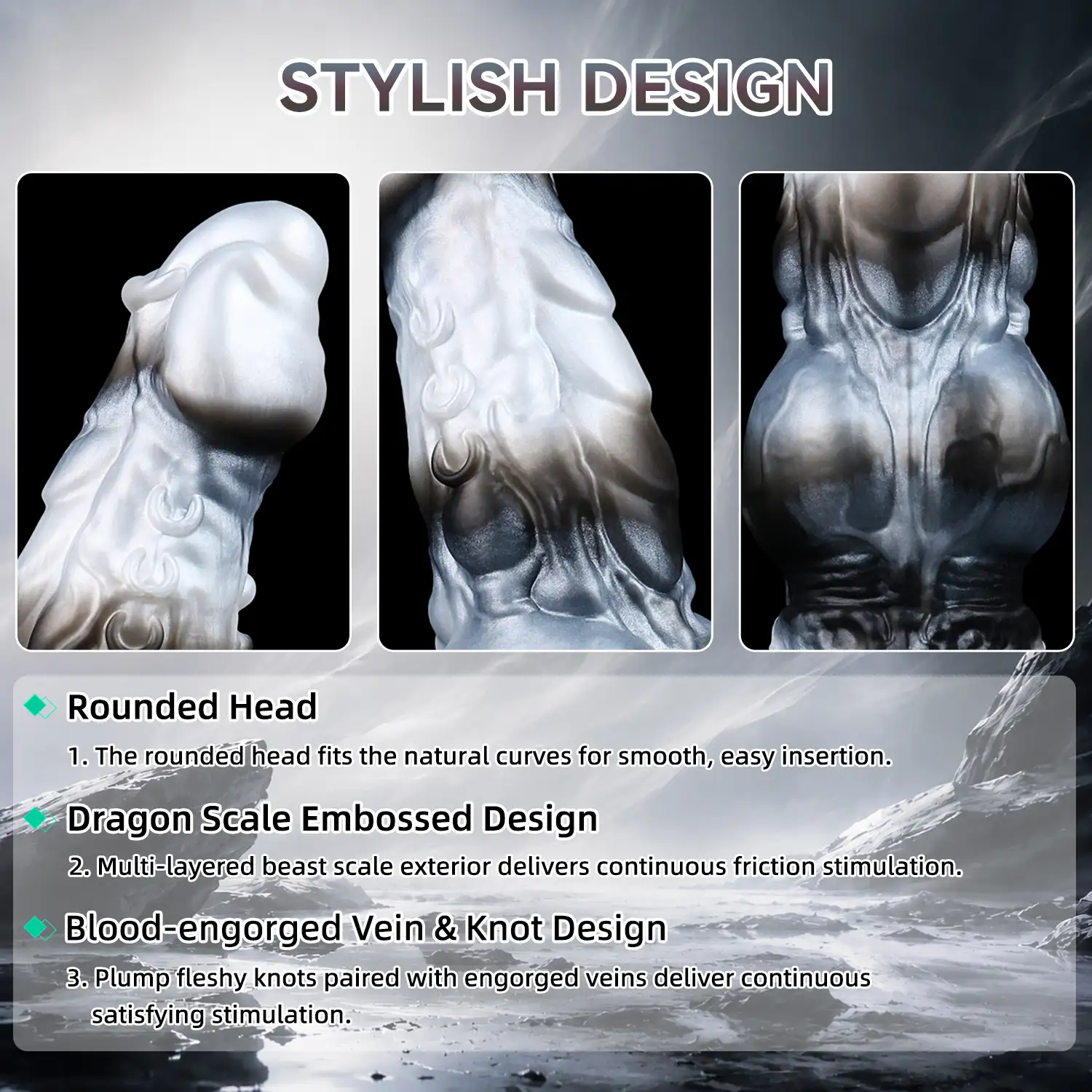 [Copy]Hashid 6.6"x1.6" Realistic Silicone Penis Sleeve with Remote Control & Adjustable Plugs