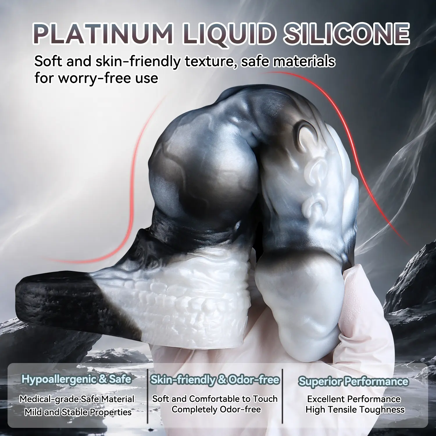 [Copy]Hashid 6.6"x1.6" Realistic Silicone Penis Sleeve with Remote Control & Adjustable Plugs