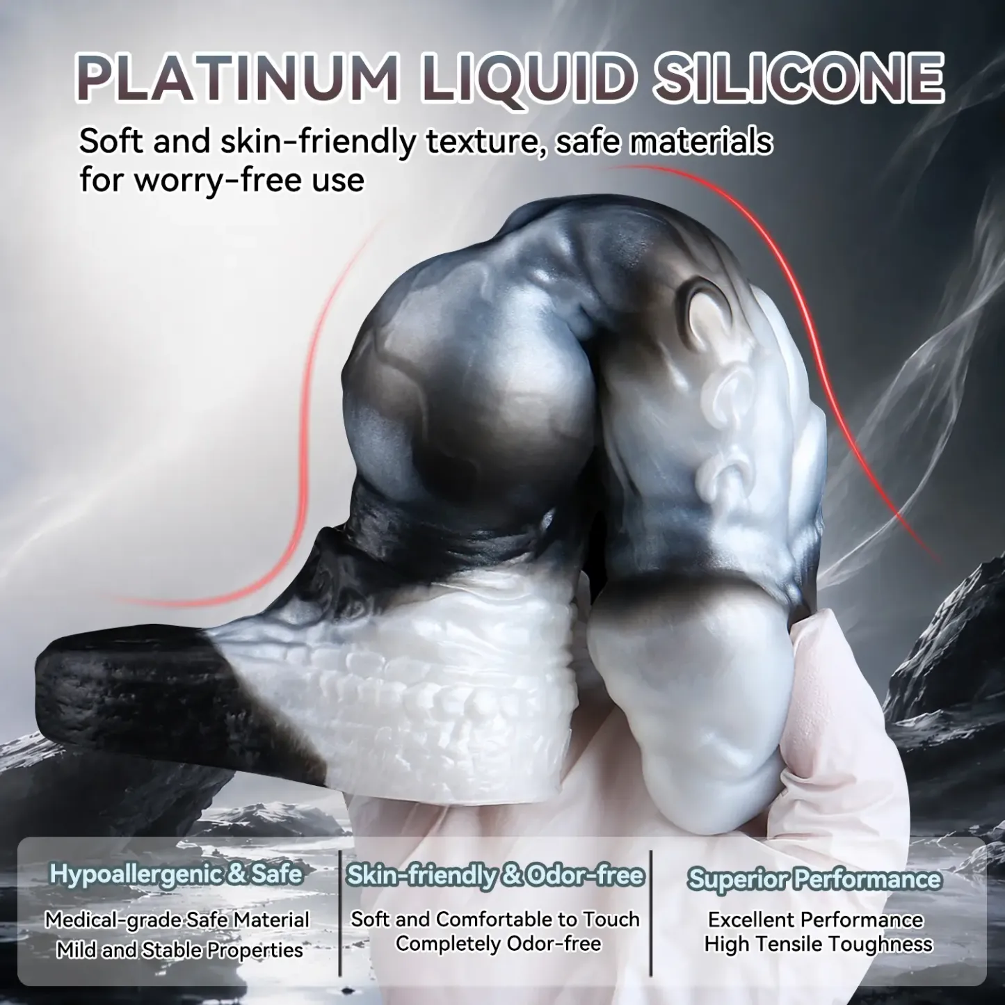 [Copy]Hashid 6.6"x1.6" Realistic Silicone Penis Sleeve with Remote Control & Adjustable Plugs