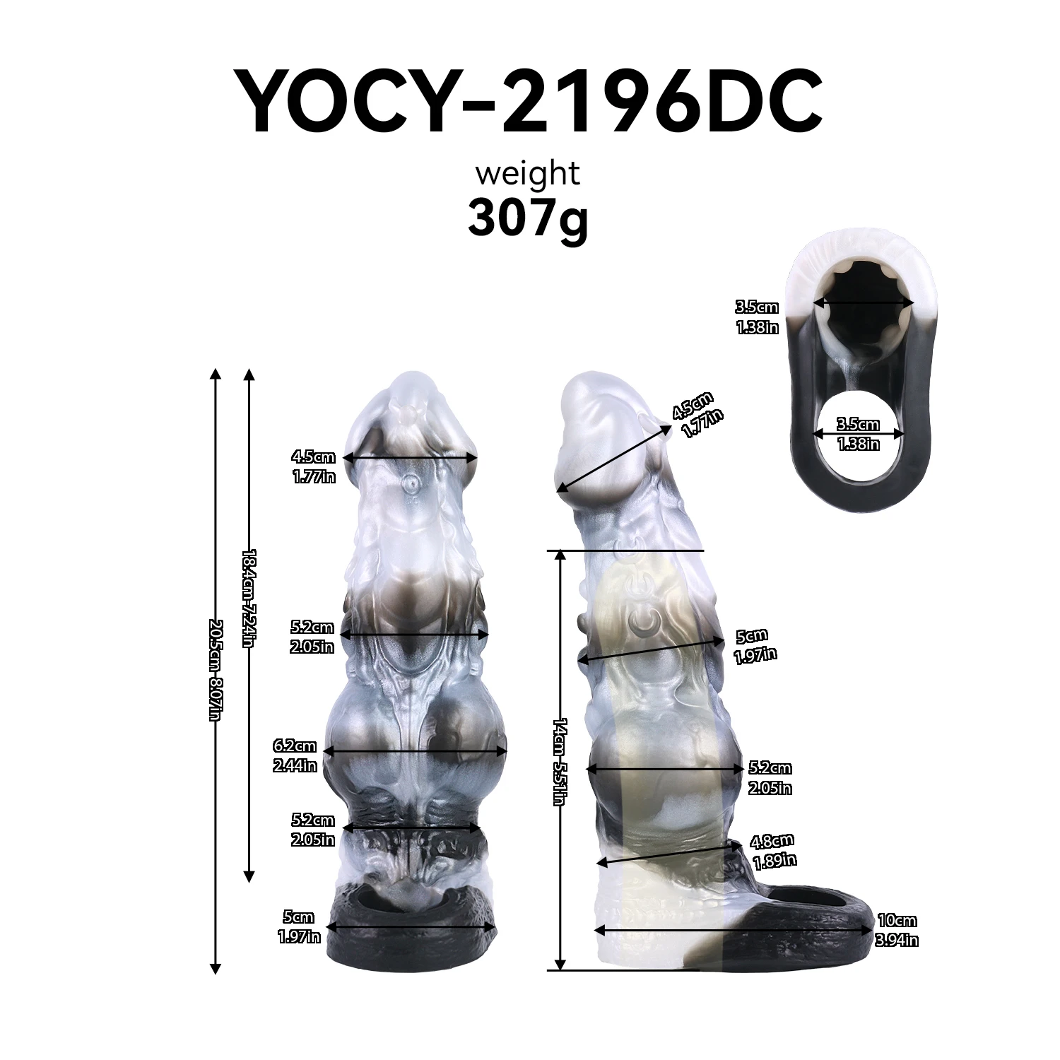 [Copy]Hashid 6.6"x1.6" Realistic Silicone Penis Sleeve with Remote Control & Adjustable Plugs