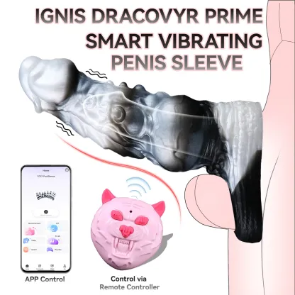 [Copy]Hashid 6.6"x1.6" Realistic Silicone Penis Sleeve with Remote Control & Adjustable Plugs