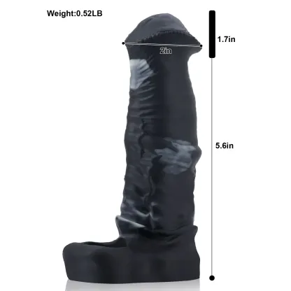 7.3" x 2" Fantasy Sleeve Black Horse Penis sleeve
