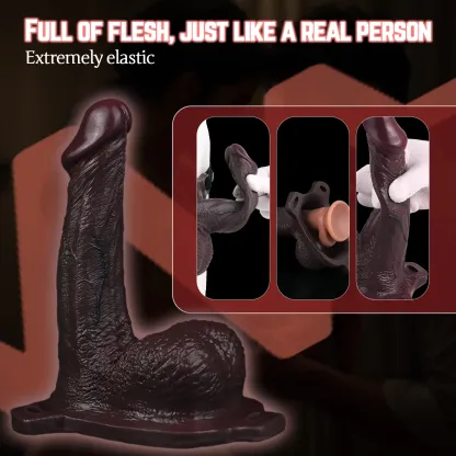 Dave 7.5" x 1.7" Strap on Realistic Brown Penis Sleeve